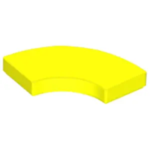 Lego® 2x2 carreaux coin rond 27925 - 1 pièce jaune fluo pas cher