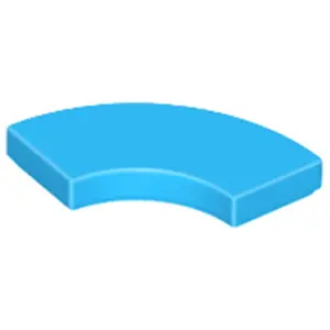 Lego® 2x2 carreaux coin rond 27925 - 10 pièces bleu azur foncé pas cher