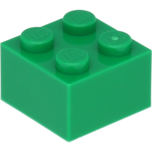 Lego® brique 2x2 3003 - 50 pièces vert pas cher