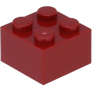 Lego® brique 2x2 3003 - 250 pièces rouge foncé pas cher