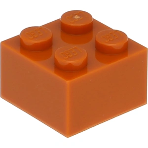 Lego® brique 2x2 3003 - 1 pièce orange foncé pas cher