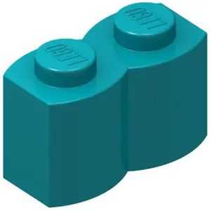 LEGO 1x2 Pallisade - 1 pièce Turquoise foncé pas cher