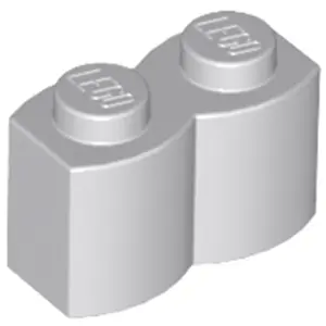LEGO 1x2 Pallisade - 1 pièce Gris bleuté clair pas cher