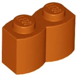 LEGO 1x2 Pallisade - 1 pièce Orange foncé pas cher