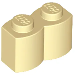 LEGO 1x2 Pallisade - 1 pièce Beige pas cher