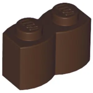 LEGO 1x2 Pallisade - 1 pièce Marron foncé pas cher