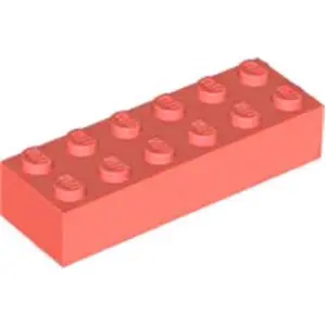 Lego® 2x6 Stein 2456 - 10 pièces Corail