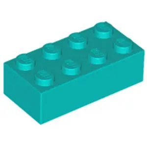 Lego® brique 2x4 3001 - 50 pièces turquoise foncé pas cher