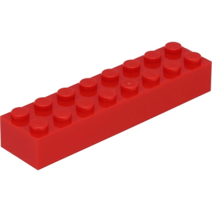 Lego® 2x8 brique 3007 - 10 pièces rouge pas cher