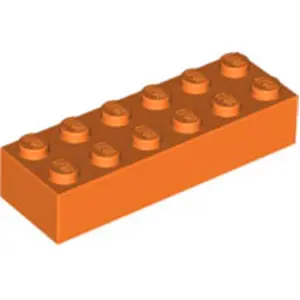 Lego® 2x6 brique 2456 - 1 pièce orange pas cher