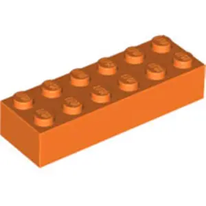 Lego® 2x6 brique 2456 - 50 pièces orange pas cher
