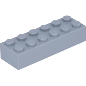 Lego® 2x6 brique 2456 - 250 pièces gris bleuté clair pas cher