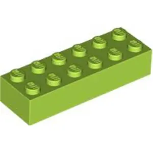 Lego® 2x6 brique 2456 - 10 pièces Lime pas cher