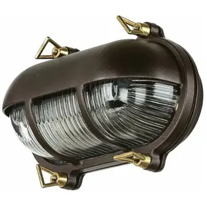 Lampe d'extérieur Applique Laiton Carreau Verre Maritime IP64 l : 21 c...Vendu paramazon