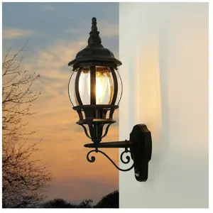 Luminaire extérieur avec détecteur de mouvement rustique noir E27 h : ...Vendu paramazon