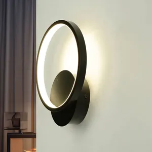 Licht-erlebnisse - Applique led aluminium 22,5 cm haut noir ronde 4100... pas cher