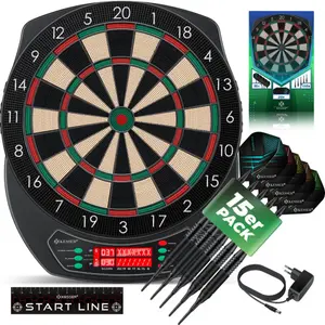 KESSER® Jeu de fléchettes électroniques Profi Set - Tableau de fléchet... pas cher