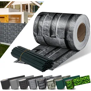 KESSER Pvc Bandes de protection visuelle Rouleau de clôture à double barreaux Opaque Résistant aux intempéries et au vent Film de clôture Protection
