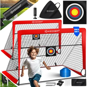 KESSER But de football pour enfants Pop-Up 2er Set But de football pliable avec barres en fibre de verre & filets de but de haute qualité pour Indoor, pas cher