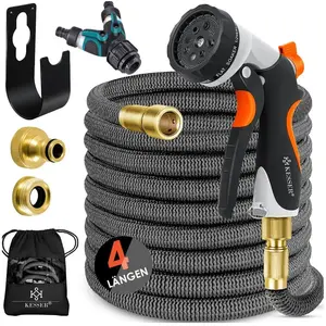 Kesser - Tuyau d'arrosage Premium Tuyau d'eau flexible extensible Anth... pas cher