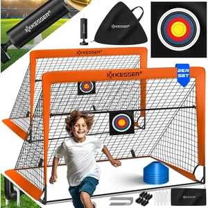 KESSER But de football pour enfants Pop-Up 2er Set But de football pliable avec barres en fibre de verre & filets de but de haute qualité pour Indoor, pas cher