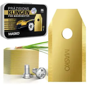 Masko Lames de rechange pour tondeuses-robots Lames de tondeuses universelles y compris vis innovantes revêtement en titane durable / pour Gardena / pas cher