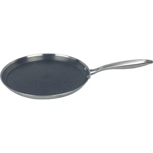 cheffinger Poêle à crêpes Acier inoxydable Structure en nid d'abeille ... pas cher