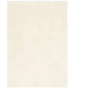 Pergamon Tapis à poils longs moelleux uni crème 120x170 cm pas cher