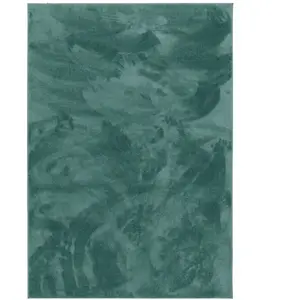 Pergamon Tapis à poils longs moelleux uni vert menthe 80x150 cm pas cher