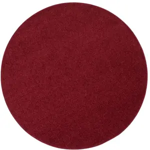 Snapstyle Tapis rond en velours vin rouge 100x100 cm pas cher