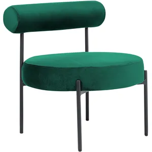 BELIANI Fauteuil design en velours émeraude ALPHA pas cher