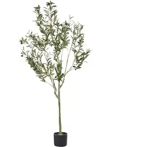Comparateur de prix : Beliani - Plante Artificielle en Pot Plastique 153 cm Décoration d'Intérieur Olive Tree