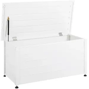 Comparateur de prix : BELIANI Coffre de rangement campalto métal 123 cm 60 cm blanc 557767