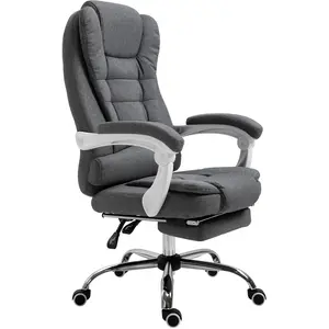 Vinsetto Chaise de bureau avec repose-pieds, fauteuil direction, dossi... pas cher
