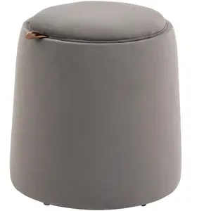 HOMCOM 2-en-1 Ottoman en Velours avec Espace de Rangement et Couvercle... pas cher