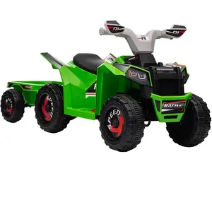 HOMCOM Quad Enfant Rechargeable 2,5 km/h avec Remorque, Autonomie de 5... pas cher