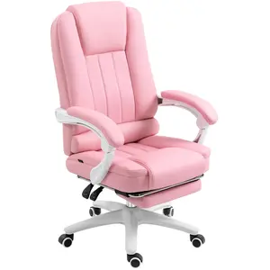 Vinsetto Chaise de bureau avec repose-pieds, dossier réglable, réglabl... pas cher