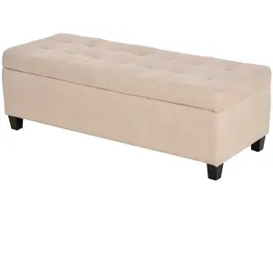 HOMCOM Banc rembourré avec espace de rangement, finitions boutonnées, ...Vendu paraosom