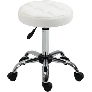HOMCOM Tabouret pivotant, Tabouret de salon, réglable en hauteur, simi...