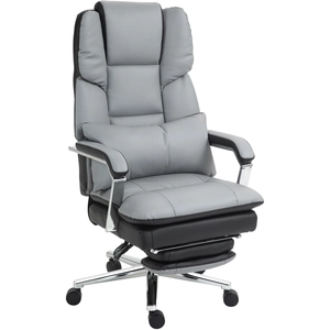 HOMCOM Fauteuil de bureau, ergonomique, ajustable, 63x71x123-129cm, Gr... pas cher