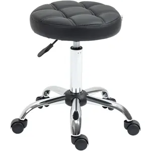 HOMCOM Tabouret pivotant, tabouret de salon, réglable en hauteur, simi...