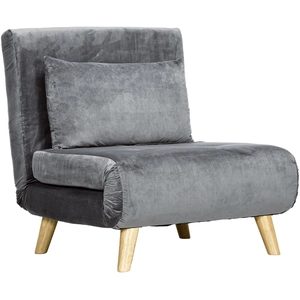HOMCOM Sessel pliant 2-en-1, Fauteuil de détente, Lit d'appoint, 72 cm... pas cher
