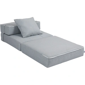 HOMCOM Fauteuil relax avec fonction lit, incl. 1 coussin, 70 cm x 70 c...