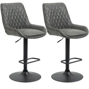 HOMCOM Tabouret de Bar Tabouret de Cuisine Design, Réglable en Hauteur... pas cher