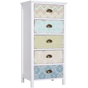 HOMCOM Commode Commode Sideboard, Design Moderne, 5 Tiroirs, 46 cm x 3... pas cher