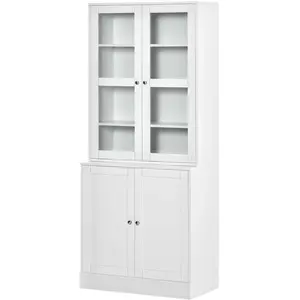 HOMCOM Bibliothèque Étagère Murale, 2 Étagères, 76 cm x 40 cm x 178,5 ...