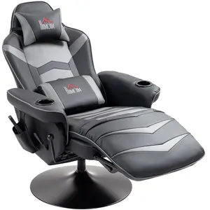 HOMCOM Fauteuil Gaming, Fonction Massage, dossier inclinable, repose-p...Vendu paraosom