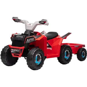 HOMCOM Quad électrique pour enfants avec remorque, 2,5 km/h, autonomie... pas cher