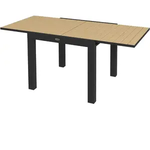 Outsunny Table de jardin Table d'extérieur, résistante aux intempéries, 162 x 80 x 75 cm, Jaune pas cher