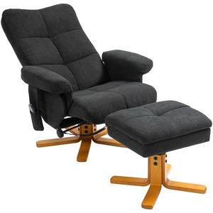 HOMCOM Fauteuil de Massage avec Fonction de Couchage et Repose-Pieds, ... pas cher